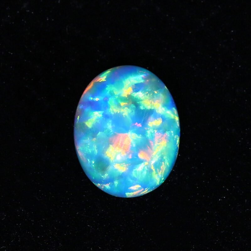 2.2 Carat Oval Cut Lab Grown Blue Opal Loose Stone
