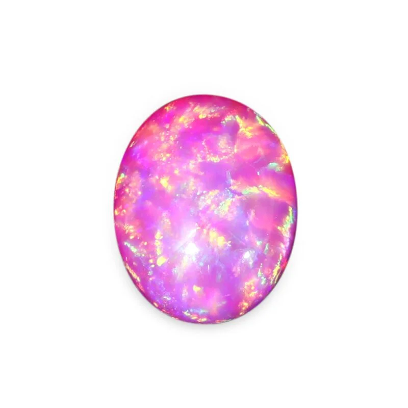 2.3 Carat Oval Cut Lab Grown Pink Opal Loose Stone