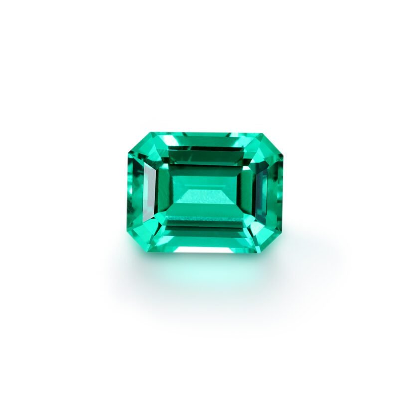 2.5 Carat Emerald Cut Lab Grown Emerald Loose Stone