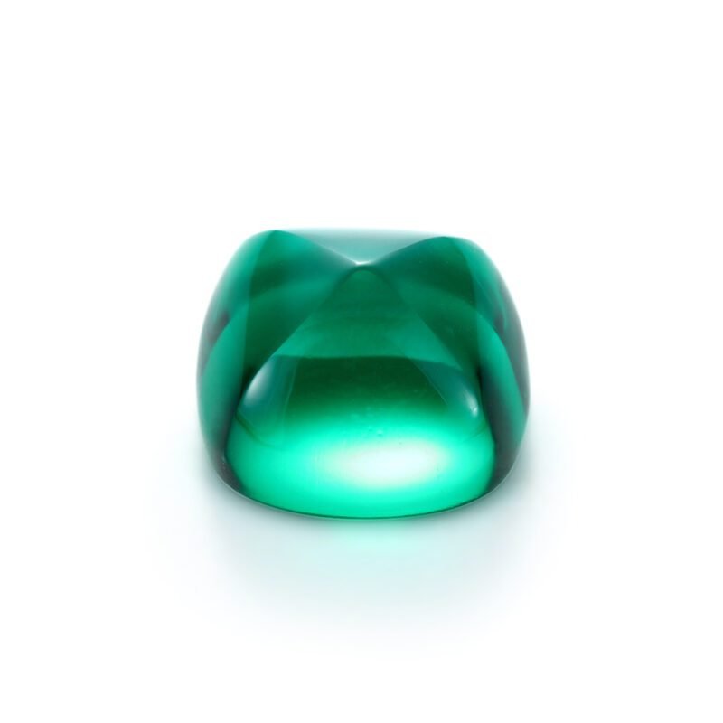 20 Carat Sugar Loaf Cut Lab Grown Green Emerald Loose Stone