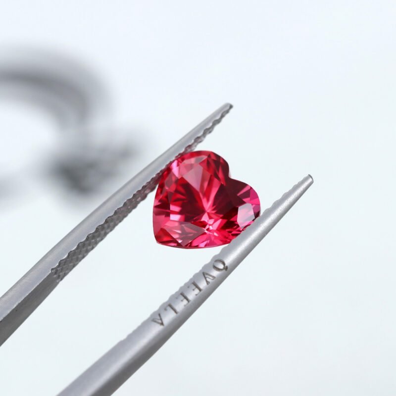 3.5 Carat Heart Cut Lab Grown Ruby Loose Stone (2)