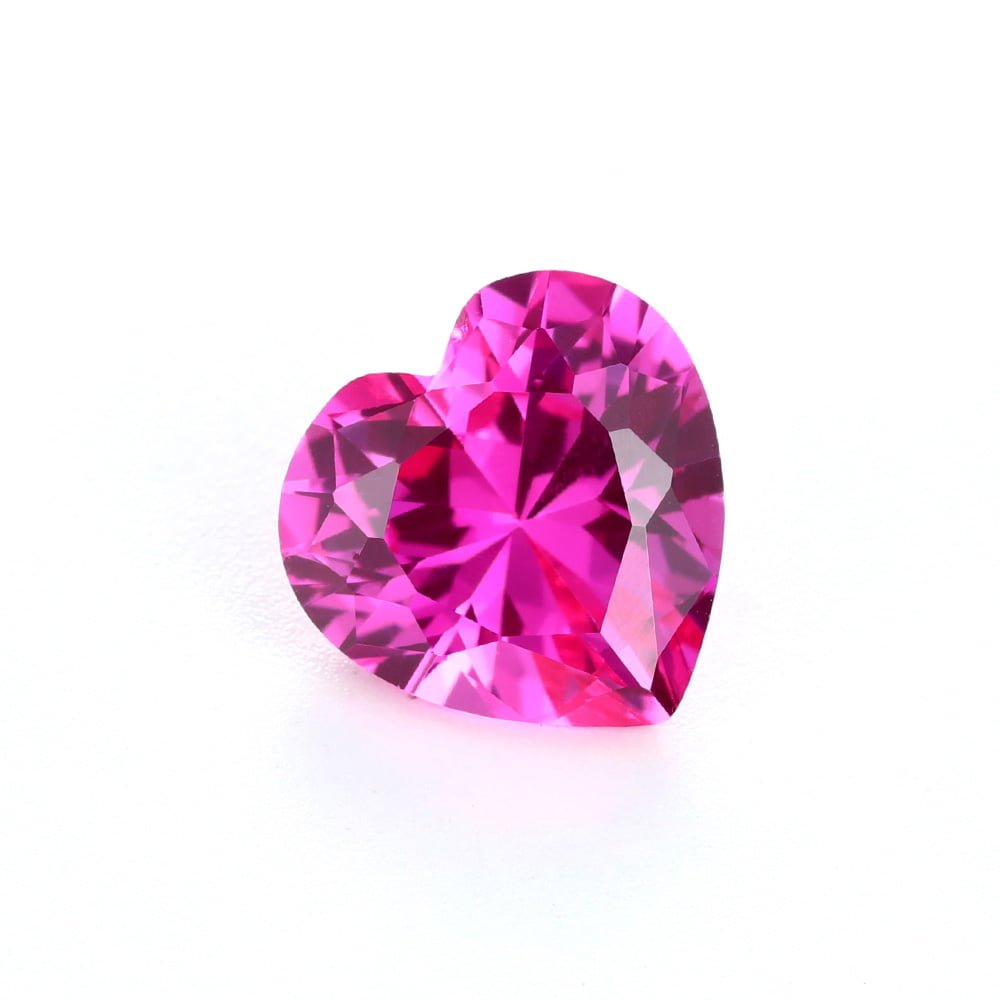 4 Carat Heart Cut Lab Grown Pink Sapphire Loose Stone - Oveela Jewelry
