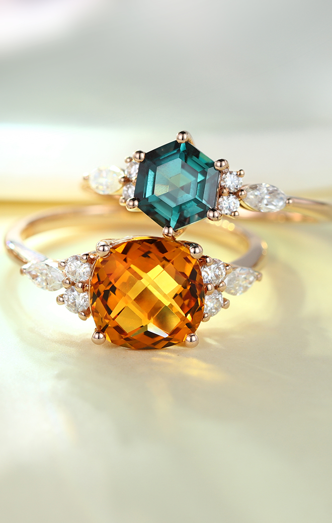 Gemstone Engagement Rings