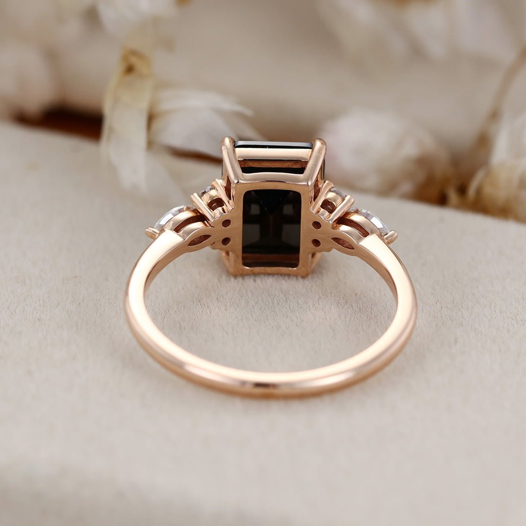 Unique Black Onyx Wedding Ring Set Vintage Round Cut Black - Etsy | Black onyx  ring set, Wedding ring sets vintage, Wedding ring sets