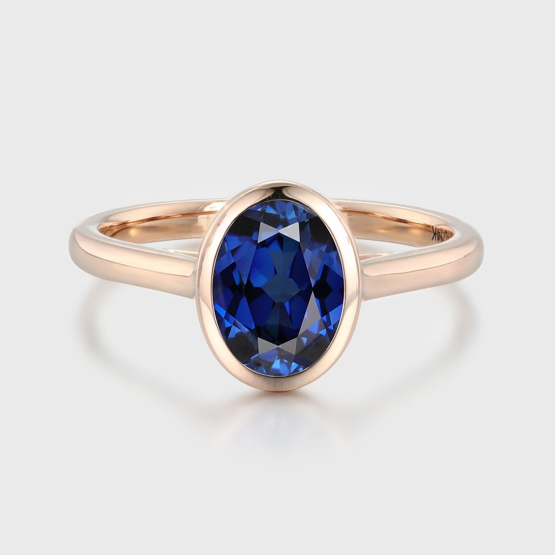 Amazon.com: Blue Sapphire Ring - September Birthstone - Statement Ring -  Gold Ring - Engagement Ring - Rectangle Ring - Cocktail Ring : Handmade  Products
