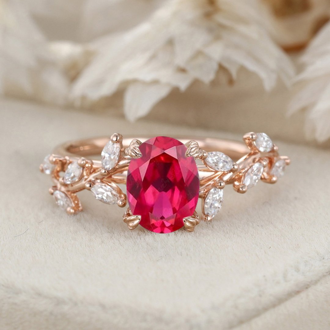 Bcughia Ring Jewelry Ruby, Jewelry Rings Aesthetic India | Ubuy