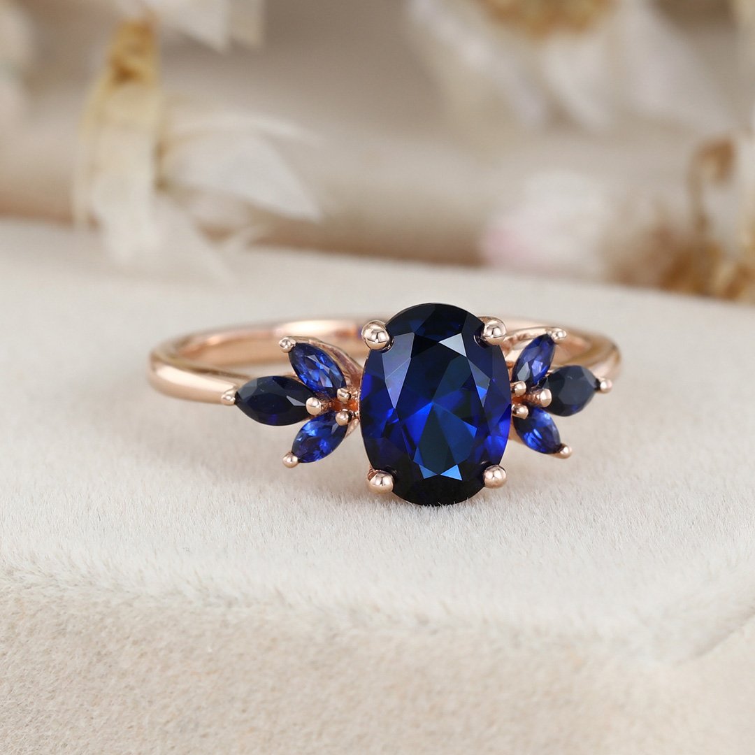 Buy 18Kt Gold Sapphire Blue Women Ring 148DG9469 Online from Vaibhav  Jewellers